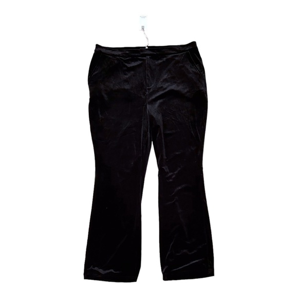 Good American Plus Size Wide Leg Velvet Trousers - Picture 4 of 9